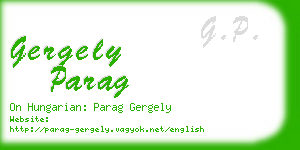 gergely parag business card